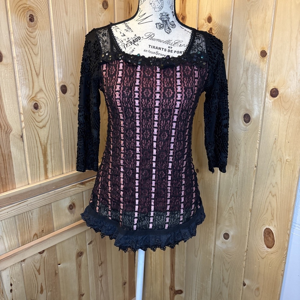 Gypsy Daisy Small Y2K Style Boho Fairy Goth Whimsical Black Lace Barbie